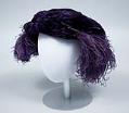 Image of Purple velvet hat from MacDougall & Southwick, ca. 1905